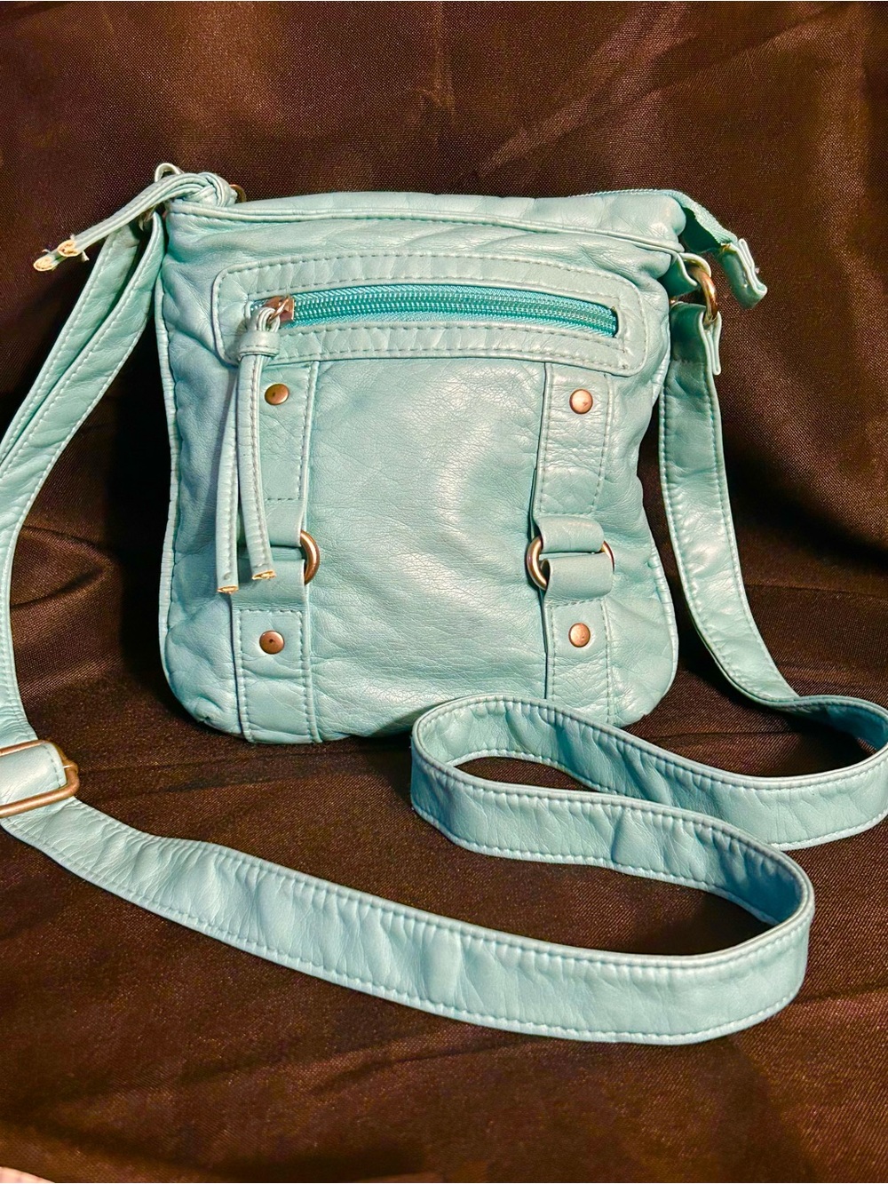 Mudd Women’s Teal Crossbody Bag Shoulder Purse